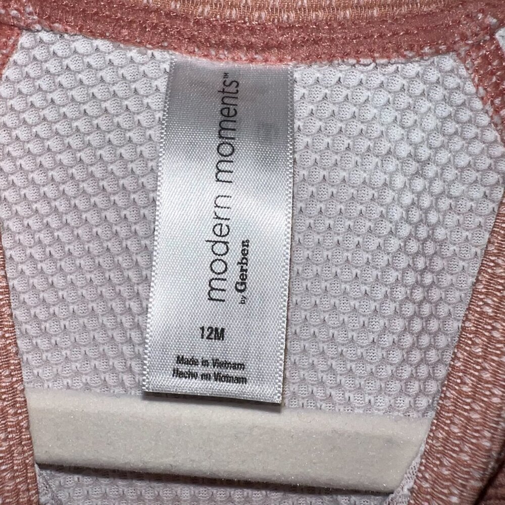 NWT Modern Moments by Gerber Baby Rash Guard Swimsuit Pink Floral Size 12 Months - Picture 3 of 7